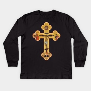 Orthodox Cross Icon Kids Long Sleeve T-Shirt